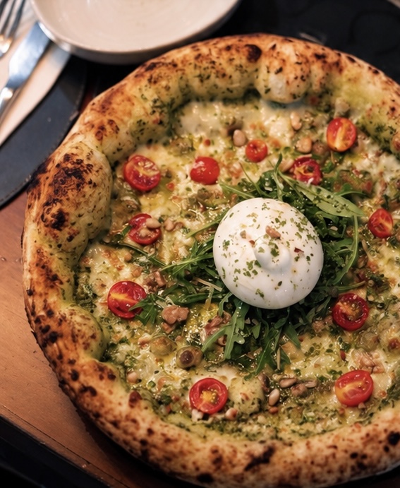 Artisanal Burrata & Pesto Pizza